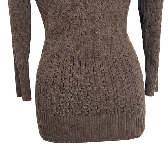 Beautiful VIntage 2000's Gap Brown Autumn Cable Knit Sweater - Picture 11 of 14